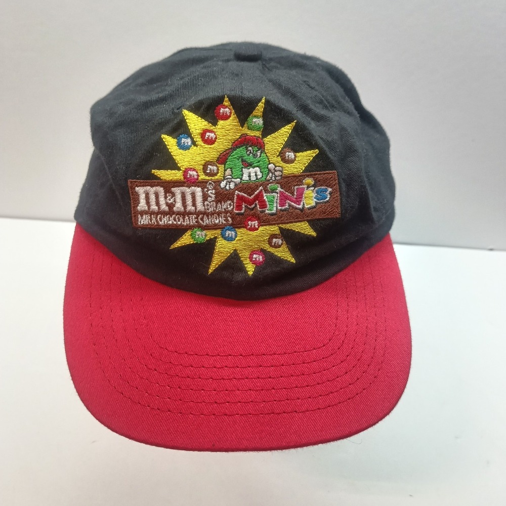 VINTAGE 1997 M&Ms Minis Promo Hat Cap Snap Back Candy Milk Chocolate Green M&M